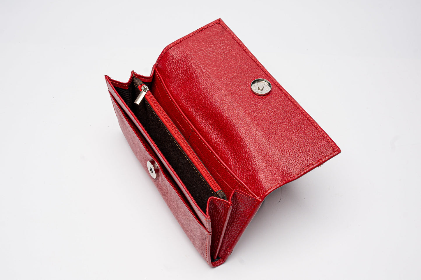 Scarlet Red Leather Wallet – Chic & Timeless