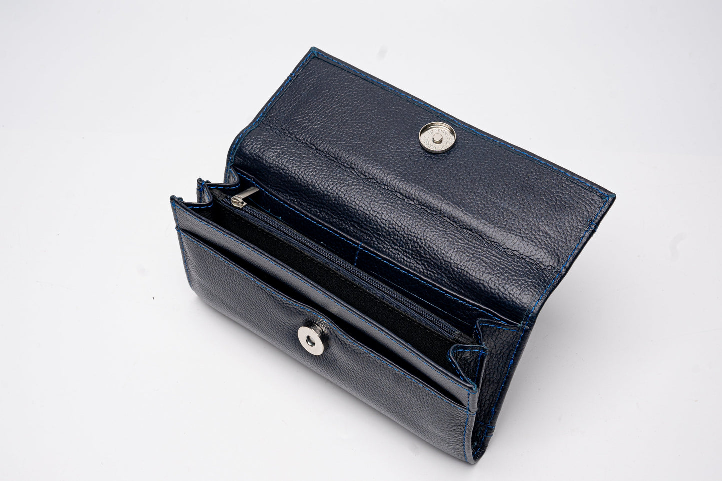 Midnight Blue Leather Wallet – Refined Elegance