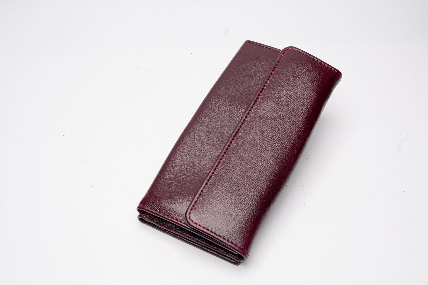 Elegant Burgundy Leather Wallet for Women