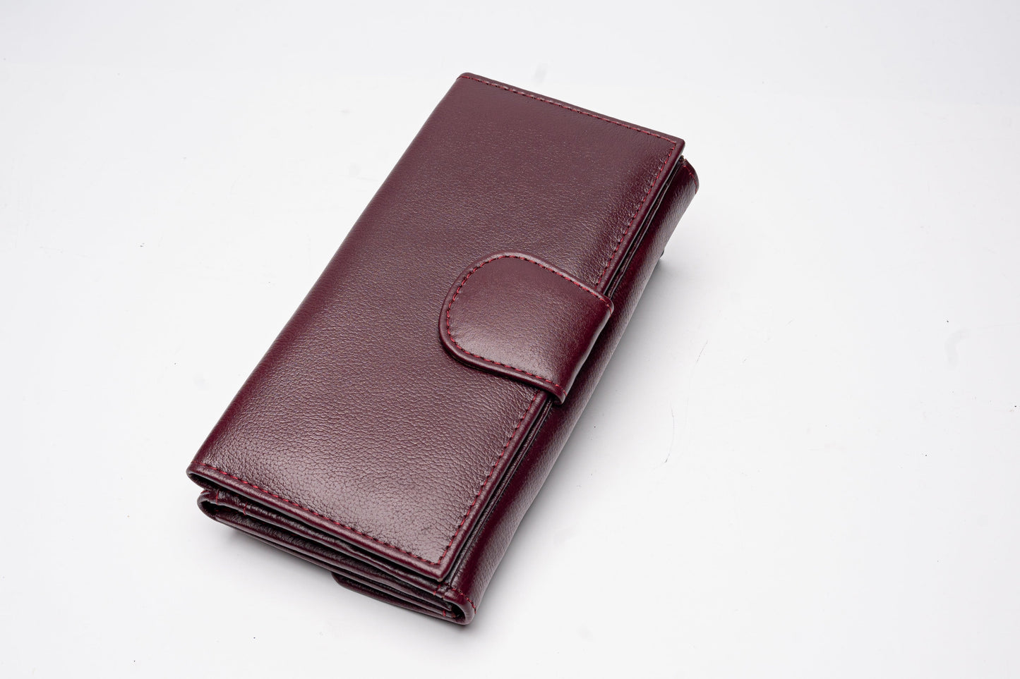 Elegant Burgundy Leather Wallet for Women