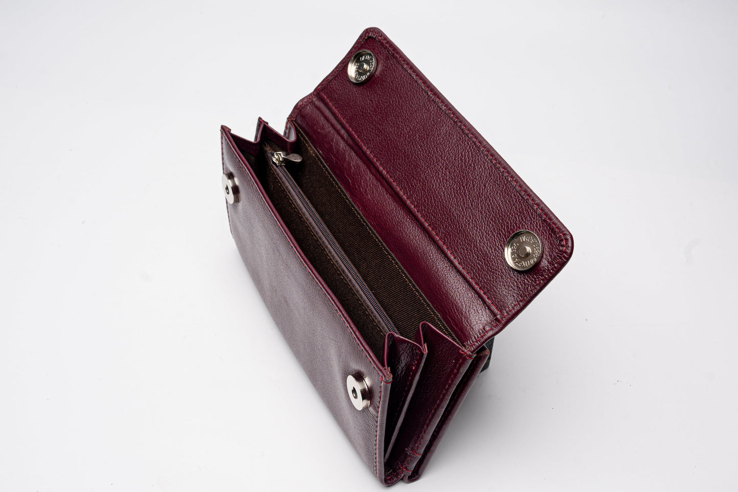 Elegant Burgundy Leather Wallet for Women