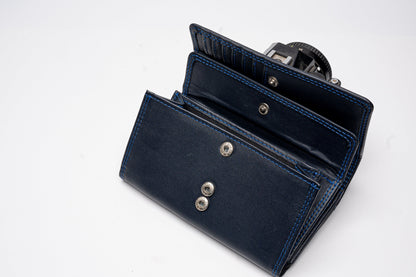 Midnight Blue Leather Wallet – Sleek & Stylish