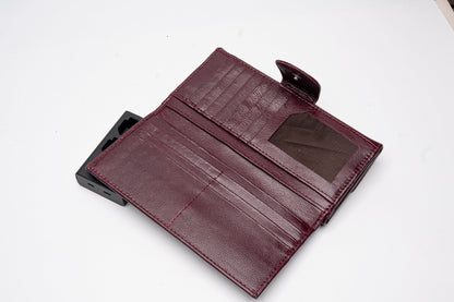 Elegant Burgundy Leather Wallet for Women