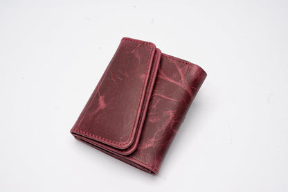Vintage Red Leather Wallet – Distressed Finish